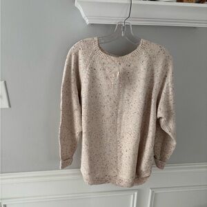 NWT- Loft Cream with colored Flecks Sweater- Size- Medium